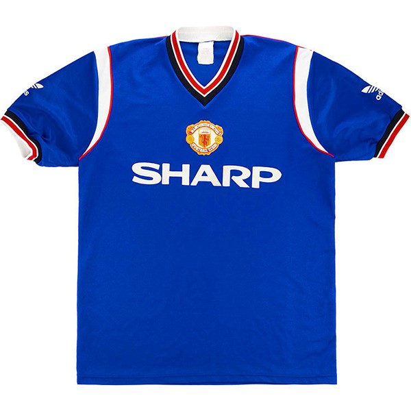 Thailandia Maglia Manchester United Third Retro 1984 1986 Blu